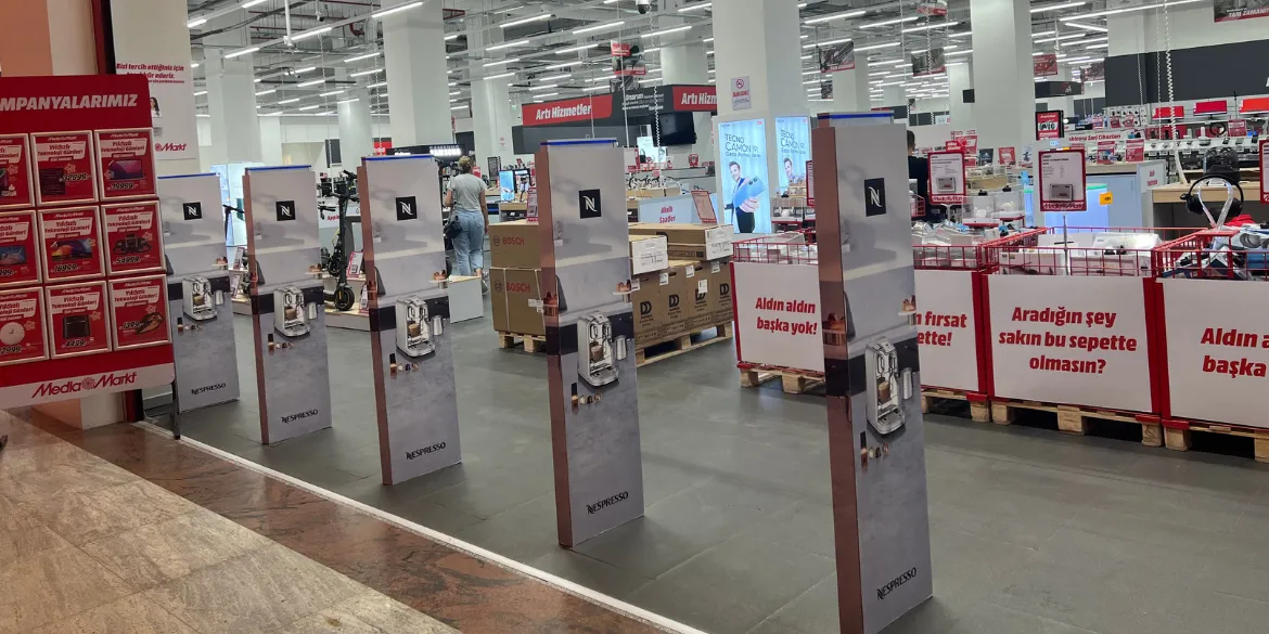 Nespresso Tadım Alanı ve POP Görseli